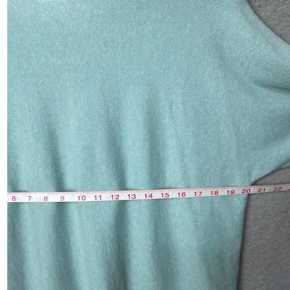 Bianco & Blue Wool Cashmere Sweater Tunic Mint SZ XL Quiet Luxury Designer - Picture 4 of 8